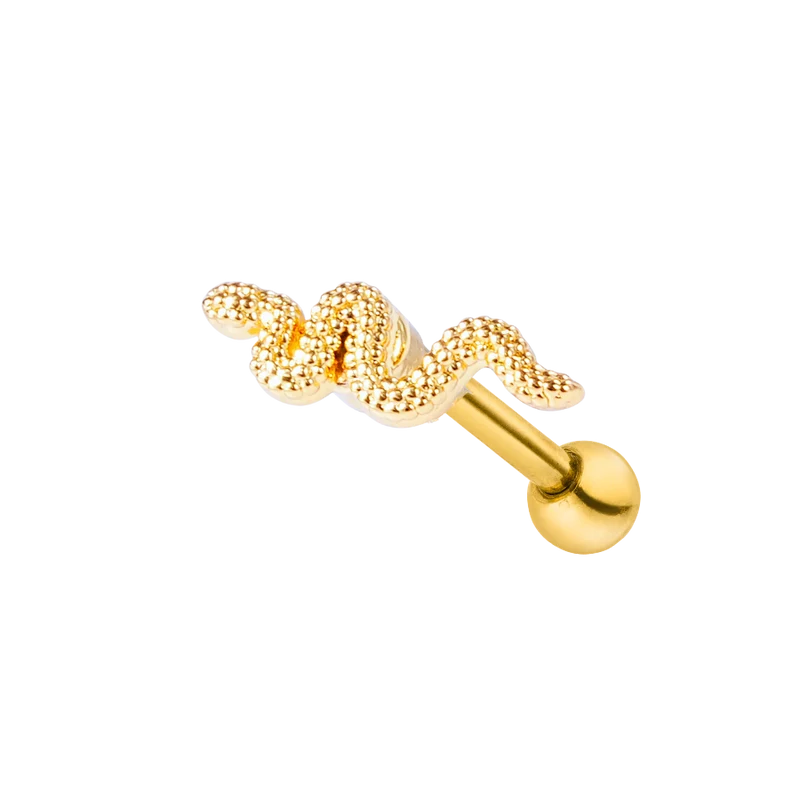 Snake Ohr Piercing 18K Vergoldet