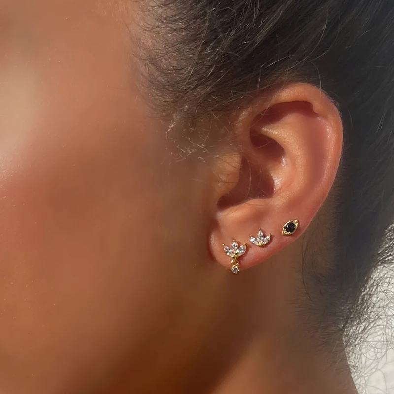 Cataleya 2 Ohrstecker | 18K vergoldet
