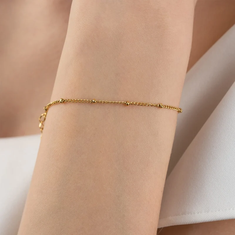 Simple Dots Armband | 18K vergoldet