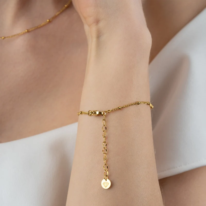 Simple Dots Armband | 18K vergoldet