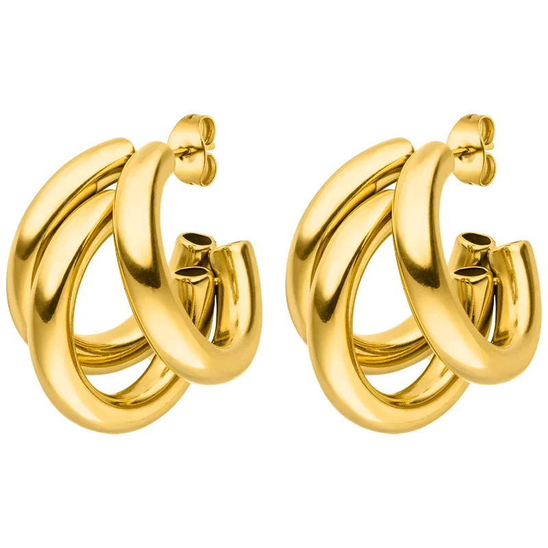 Triple Ohrstecker | 18K vergoldet