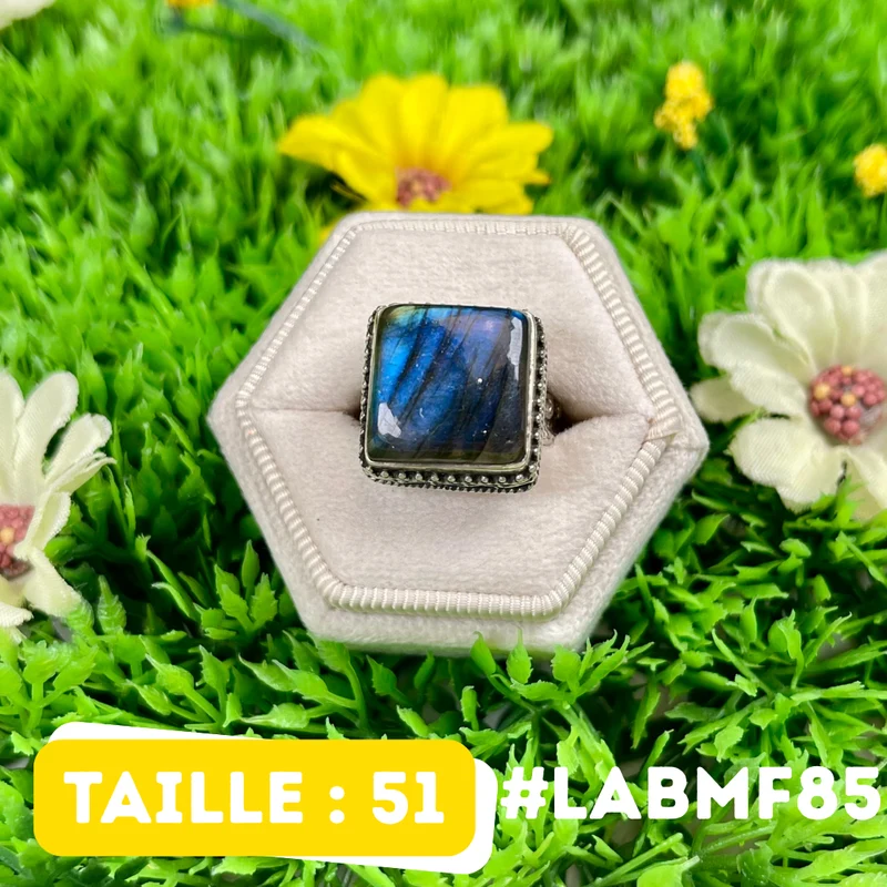 Silberner Labradorit-Multifire-Ring #LABMF85
