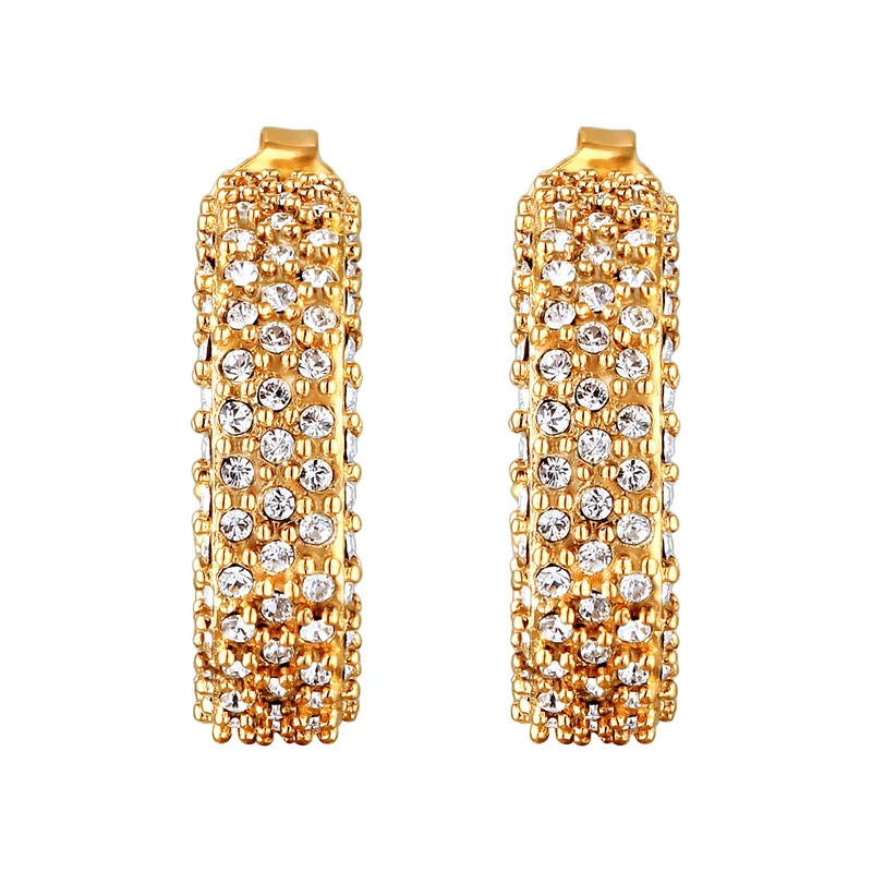 Creolen | Mit Kristallen von Swarovski® (Weiß)