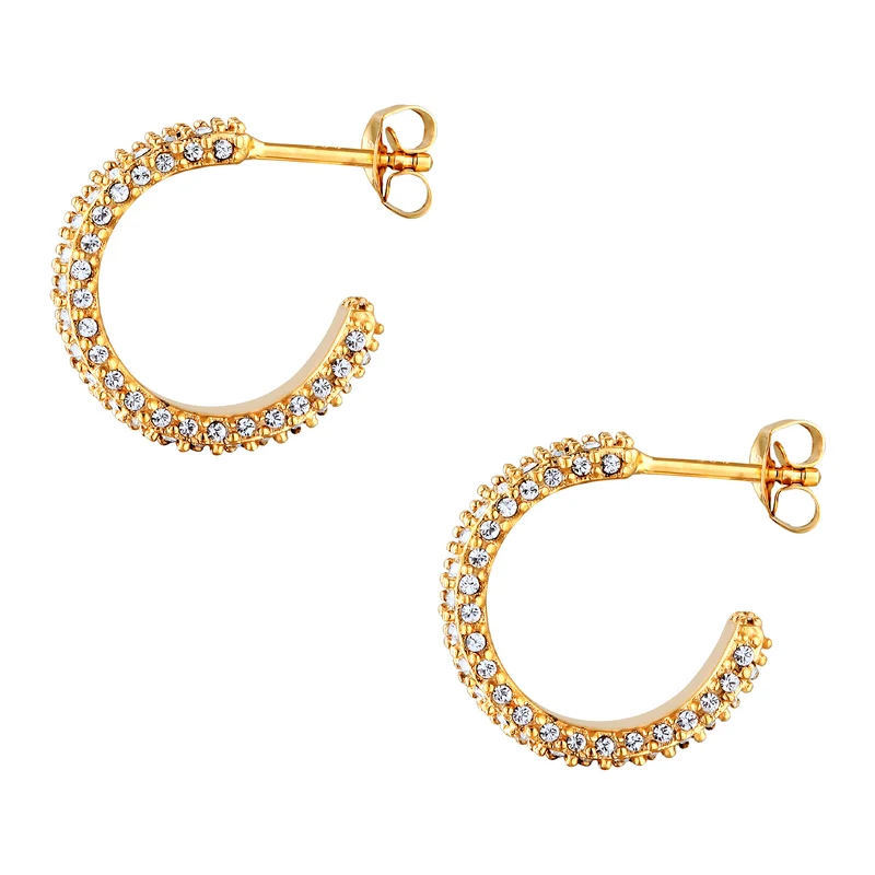 Creolen | Mit Kristallen von Swarovski® (Weiß)