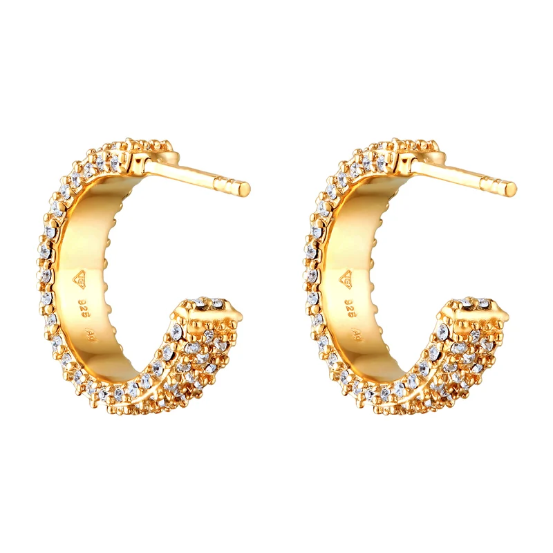 Creolen | Mit Kristallen von Swarovski® (Weiß)