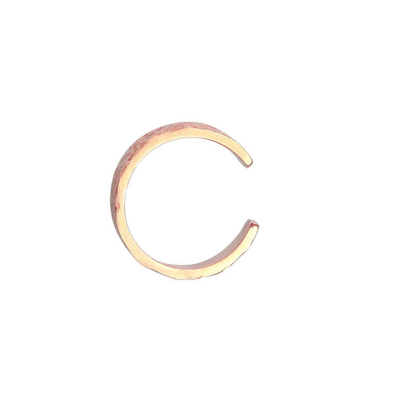 Earcuff Breit Basic Gehämmert 925 Silber