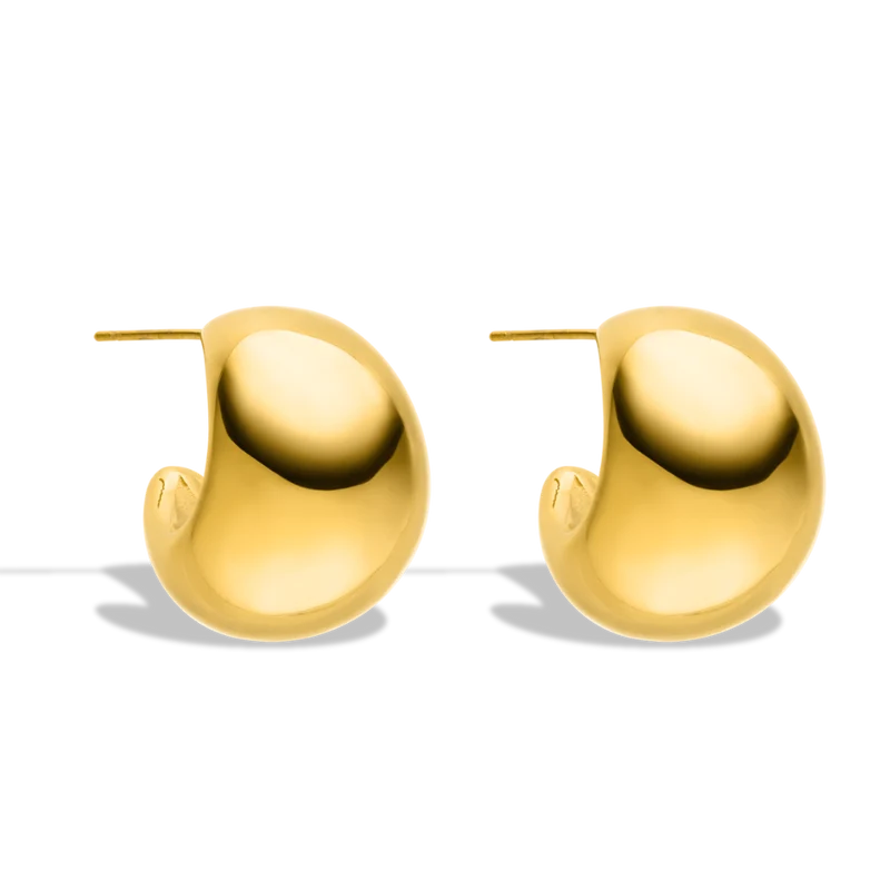 Popular Oval Ohrstecker 18K Vergoldet