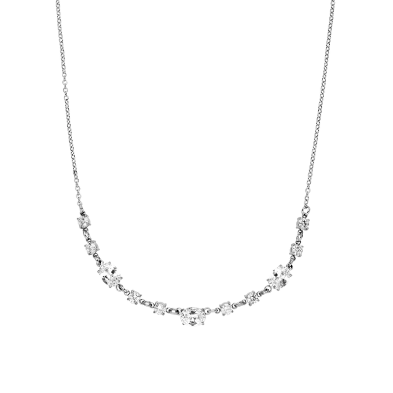 Tennis Oval Kette 14K Vergoldet