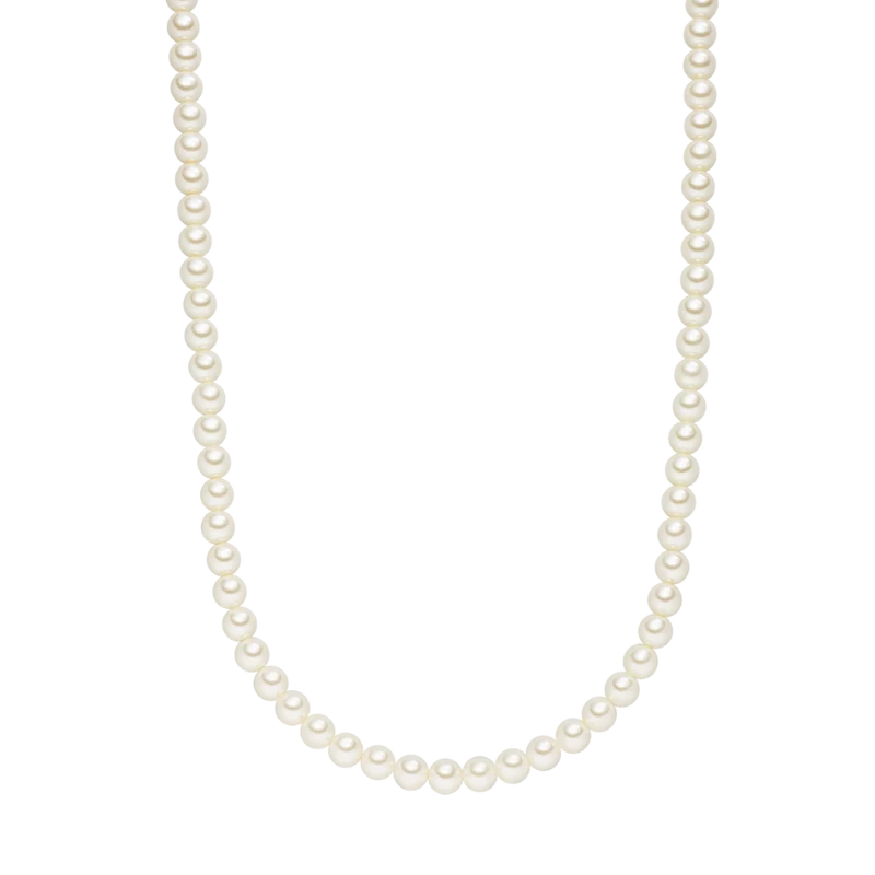 Round Pearl Kette Silber