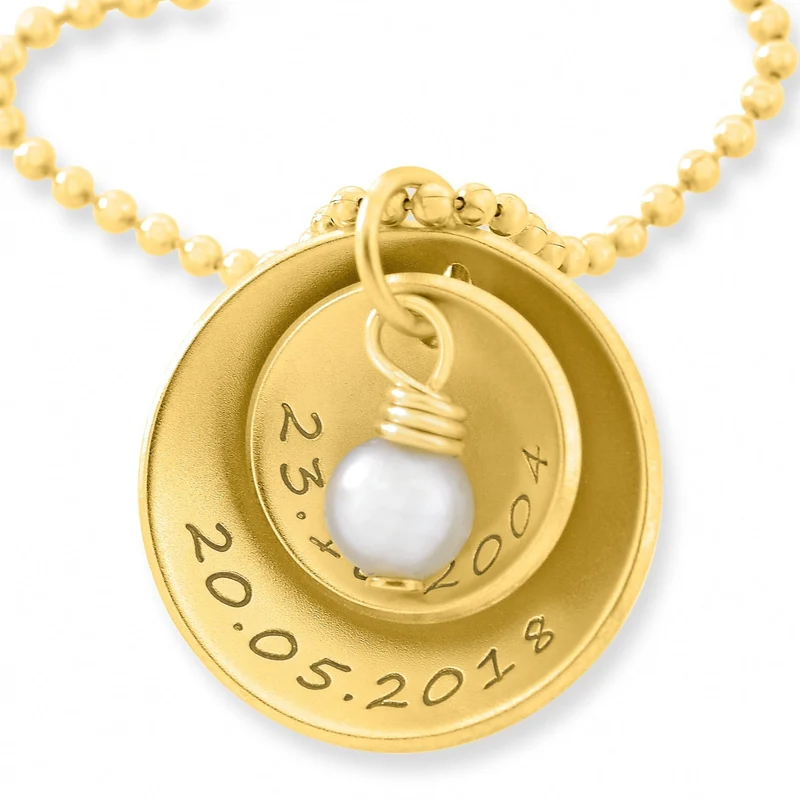 NAMENSKETTE VERGOLDET, LIEBESSCHMUCK GOLD, GRAVUR