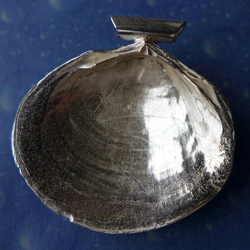 Inselschmuck Tellmuschel Anhänger Raspel