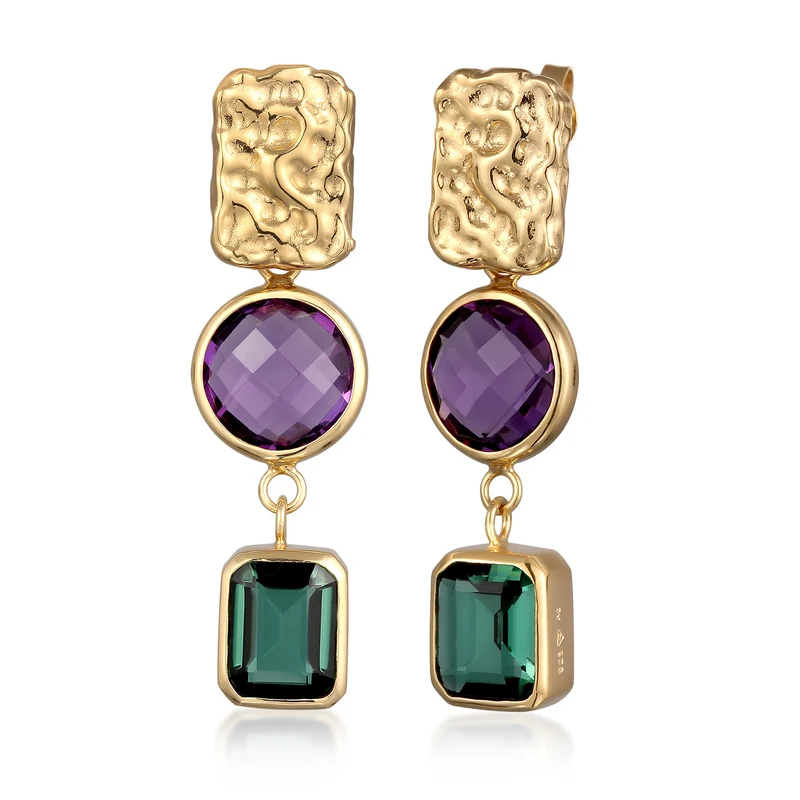 Ohrstecker Organic | Amethyst & Quarz
