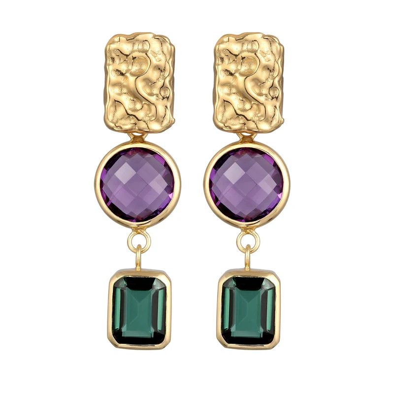 Ohrstecker Organic | Amethyst & Quarz