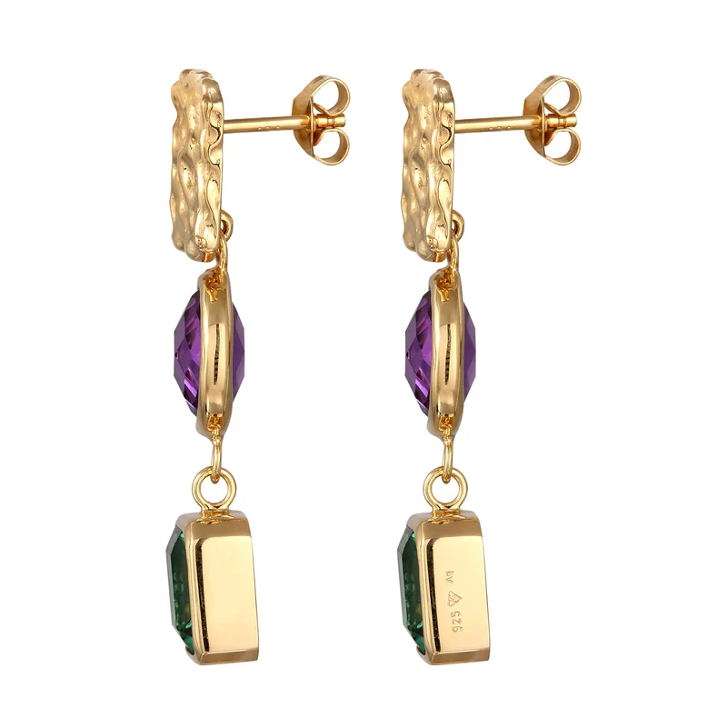 Ohrstecker Organic | Amethyst & Quarz