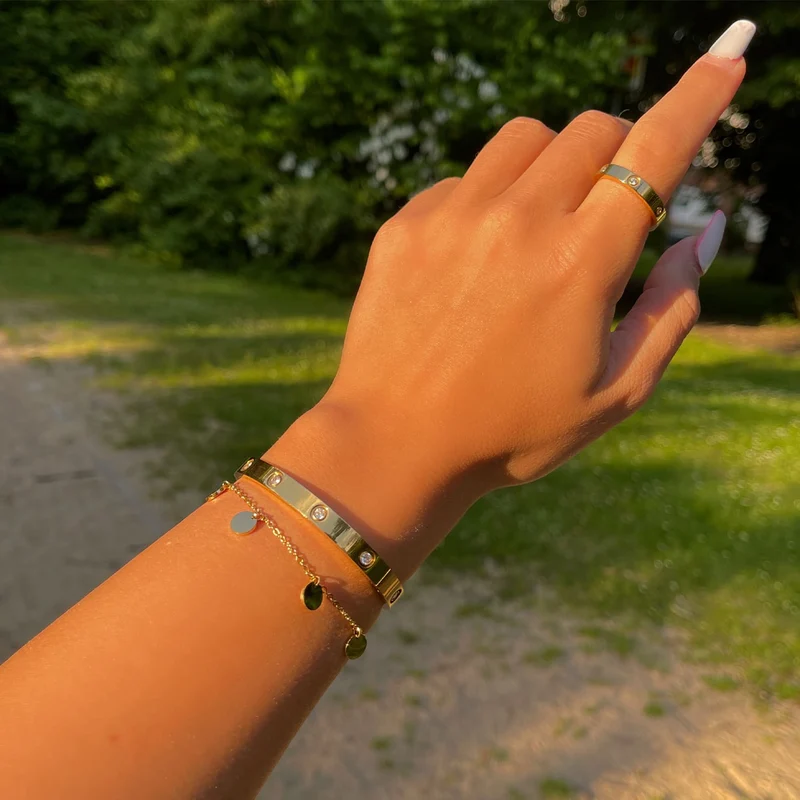 Plate Armband | 18K vergoldet