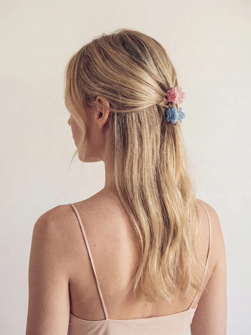 Sweet Petal Set Mini-Haarklammer Dreamy Blue Pink