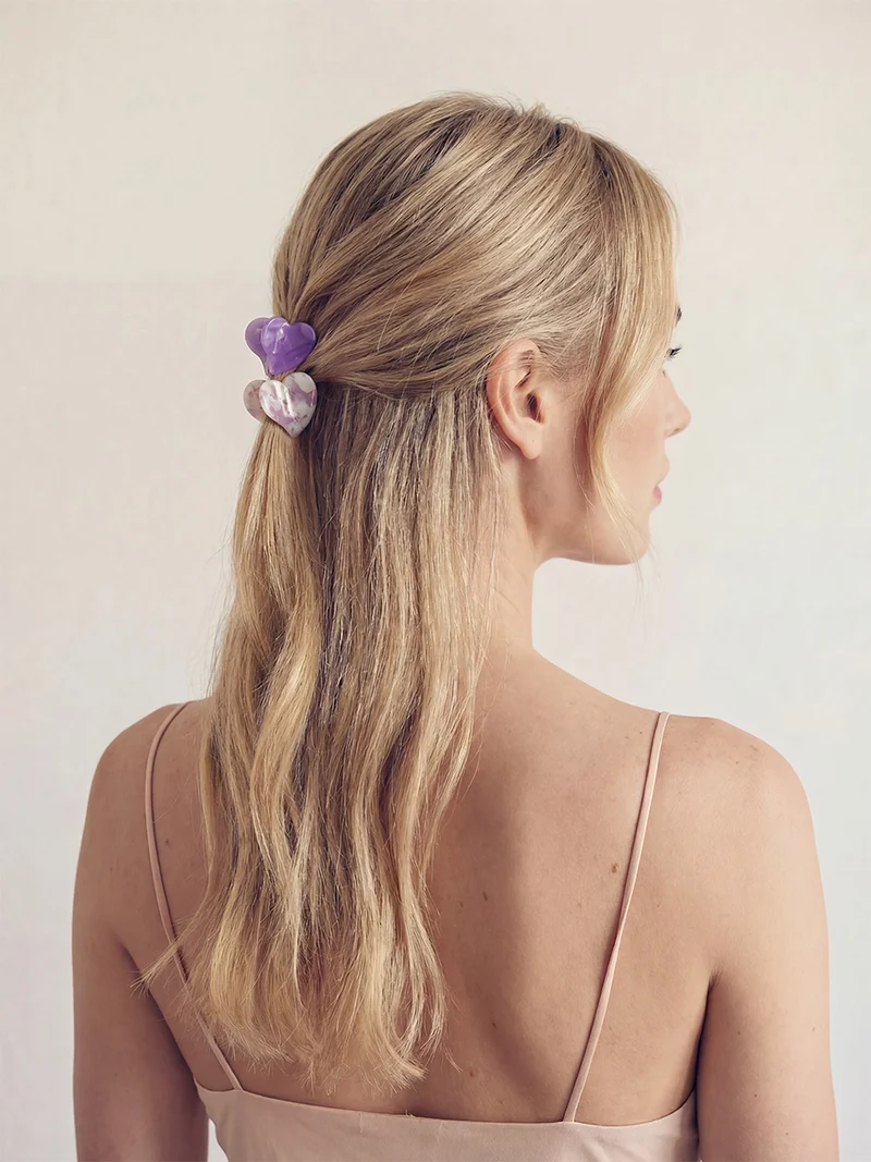 Lovely Set Mini-Haarklammer Purple