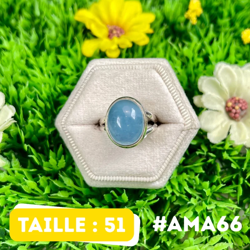 Aquamarinring aus 925er Sterlingsilber #AMA66