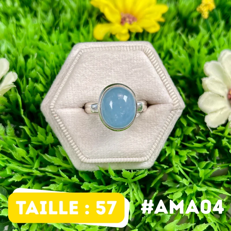 Aquamarinring aus 925er Sterlingsilber #AMA04