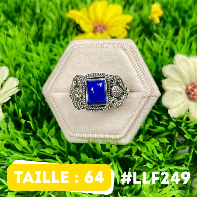 Ring aus 925er Sterlingsilber mit Lapislazuli #LLF249