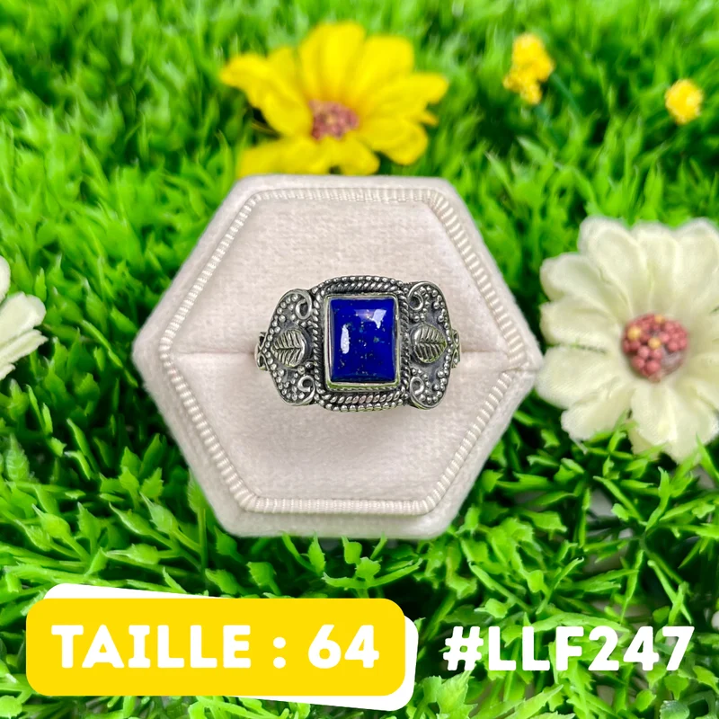 Ring aus 925er Sterlingsilber mit Lapislazuli #LLF247