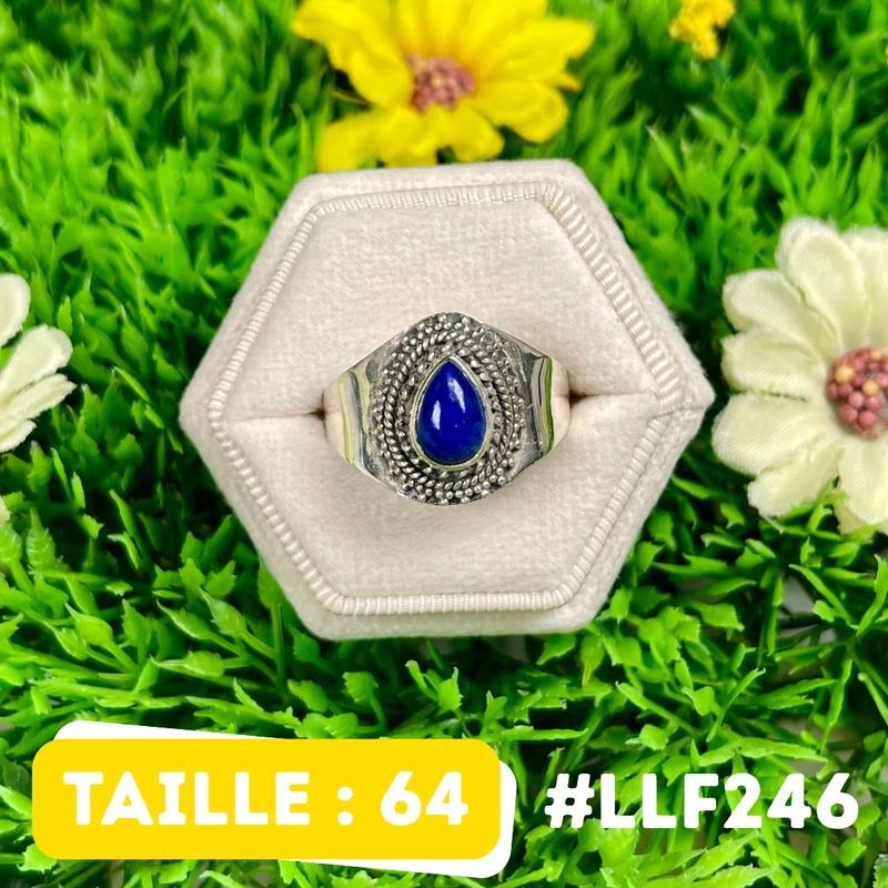 Ring aus 925er Sterlingsilber mit Lapislazuli #LLF246