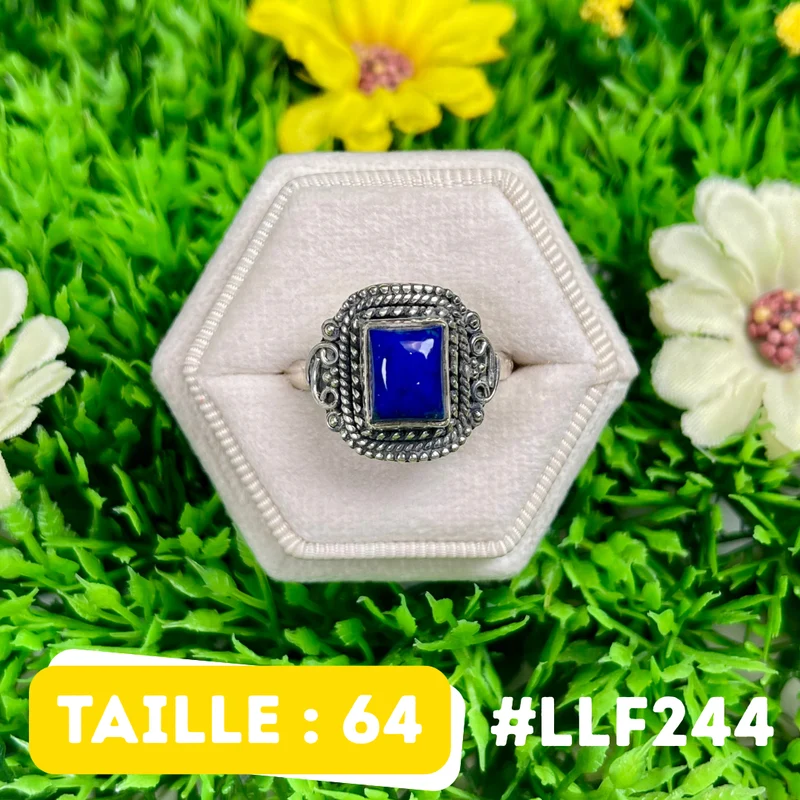 Ring aus 925er Sterlingsilber mit Lapislazuli #LLF244