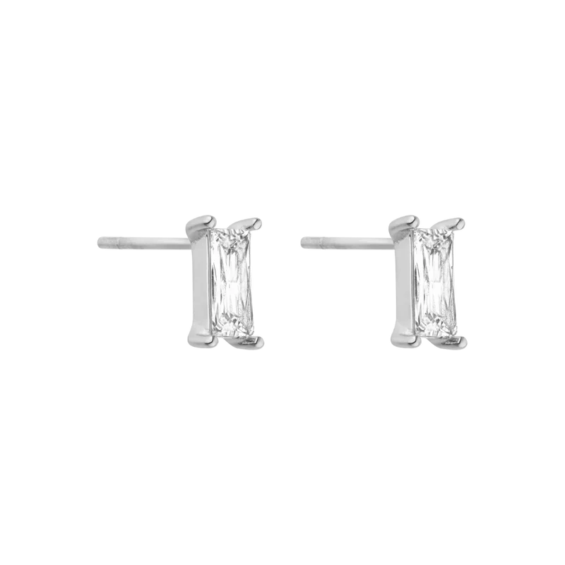 Baguette Ohrstecker 14K Vergoldet