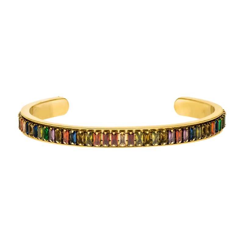 Popular Baguette Armreif 14K Vergoldet