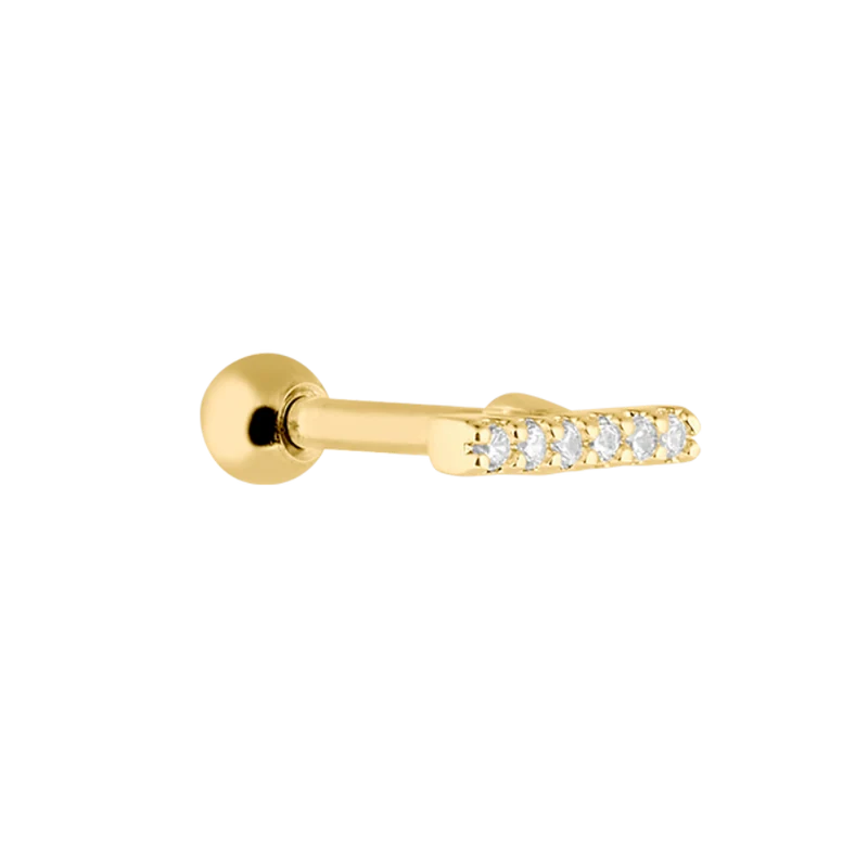 Single Line Ohr Piercing Gold