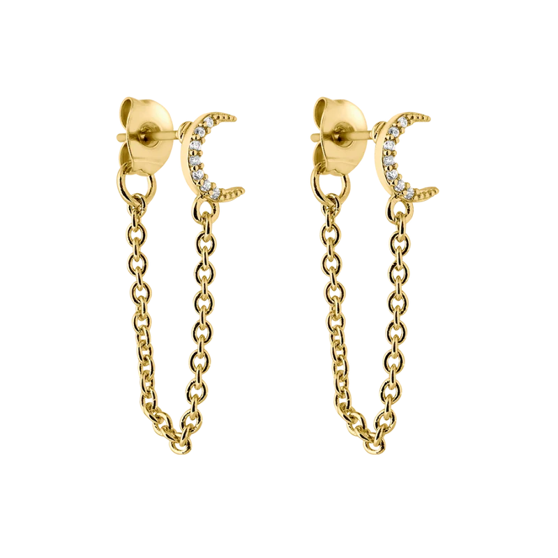 Crescent Dangle Ohrstecker