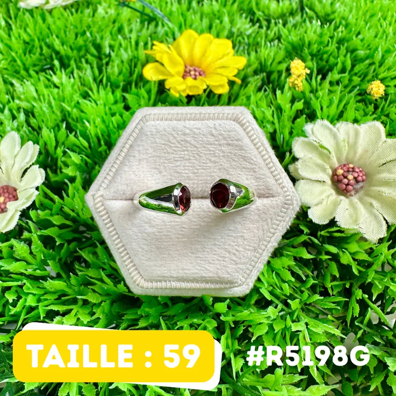 Granatring aus 925er Sterlingsilber #R5198G