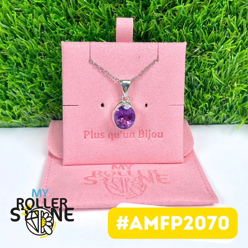 Facettierter Amethyst-Anhänger aus 925er Sterlingsilber #AMFP2070