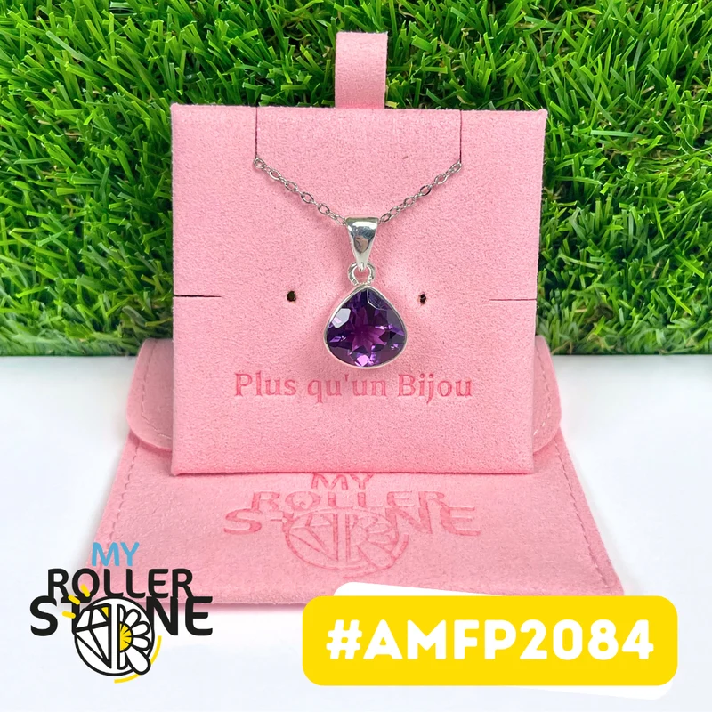 Facettierter Amethyst-Anhänger aus 925er Sterlingsilber #AMFP2084