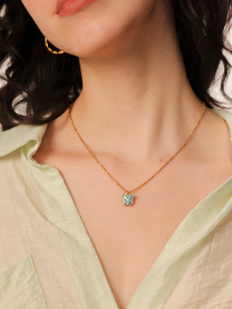 Crystal Butterfly Kette