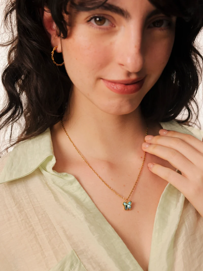 Crystal Butterfly Kette