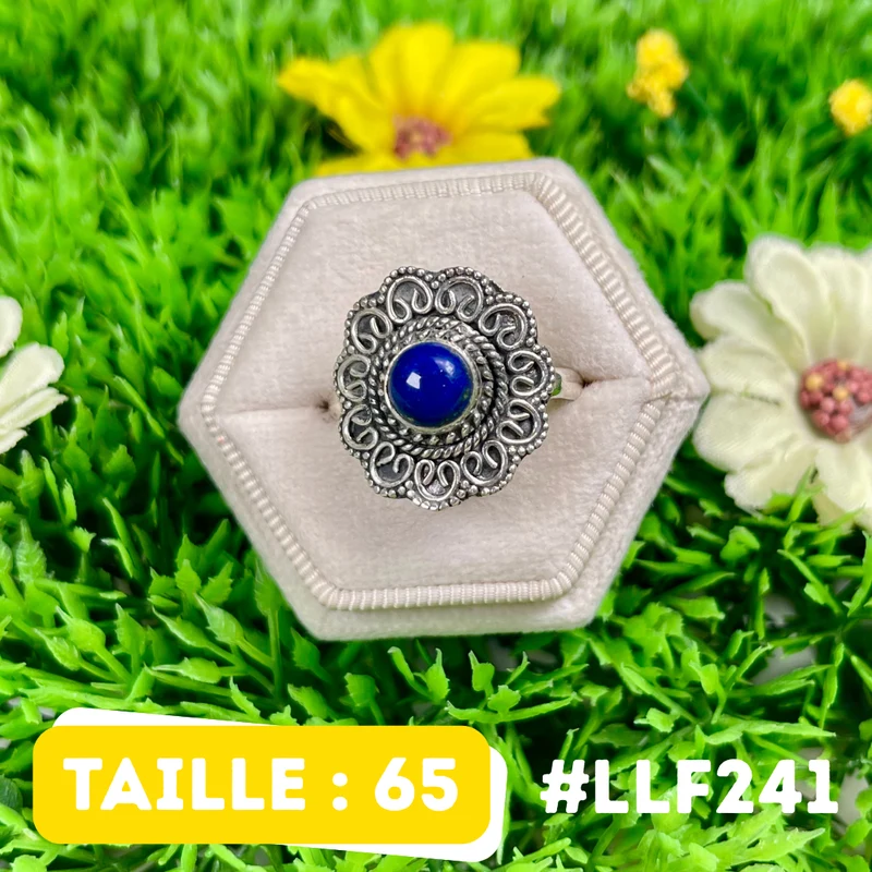 Ring aus 925er Sterlingsilber mit Lapislazuli #LLF241