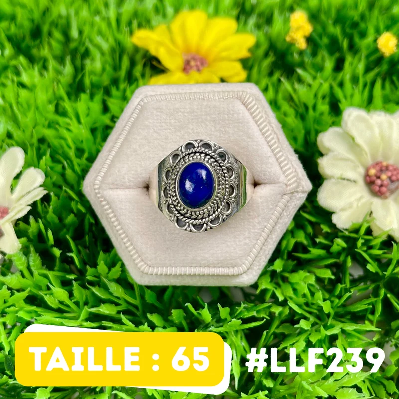 Ring aus 925er Sterlingsilber mit Lapislazuli #LLF239