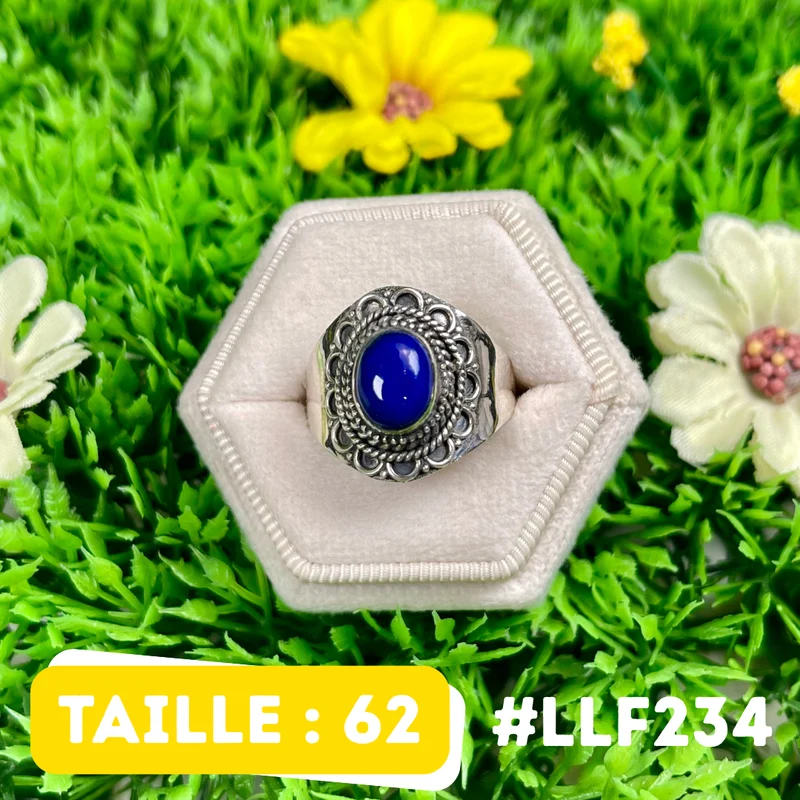 Ring aus 925er Sterlingsilber mit Lapislazuli #LLF234