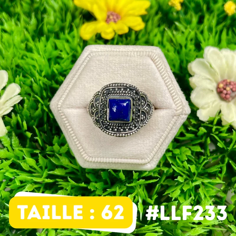 Ring aus 925er Sterlingsilber mit Lapislazuli #LLF233
