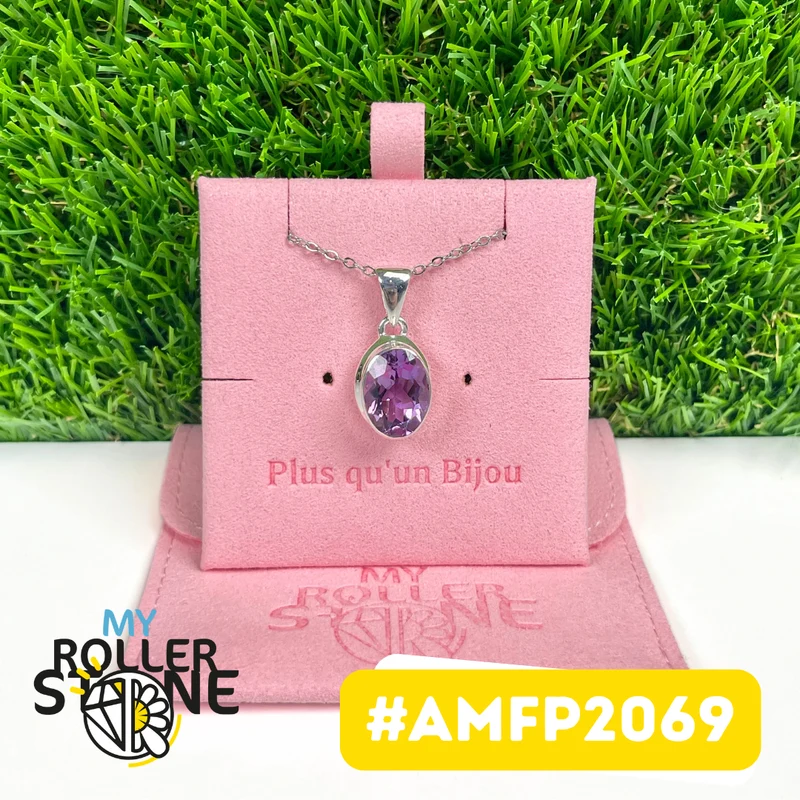 Facettierter Amethyst-Anhänger aus 925er Sterlingsilber #AMFP2069
