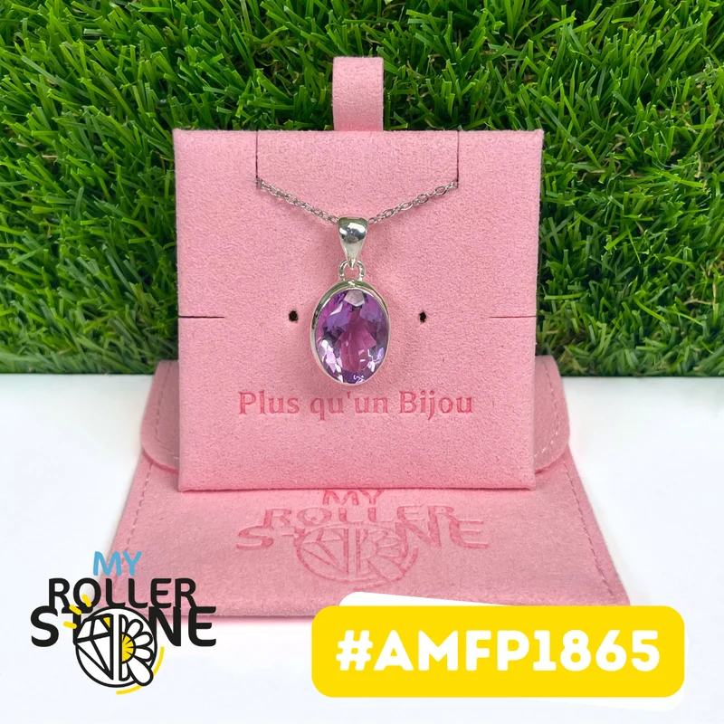 Facettierter Amethyst-Anhänger aus 925er Sterlingsilber #AMFP1865