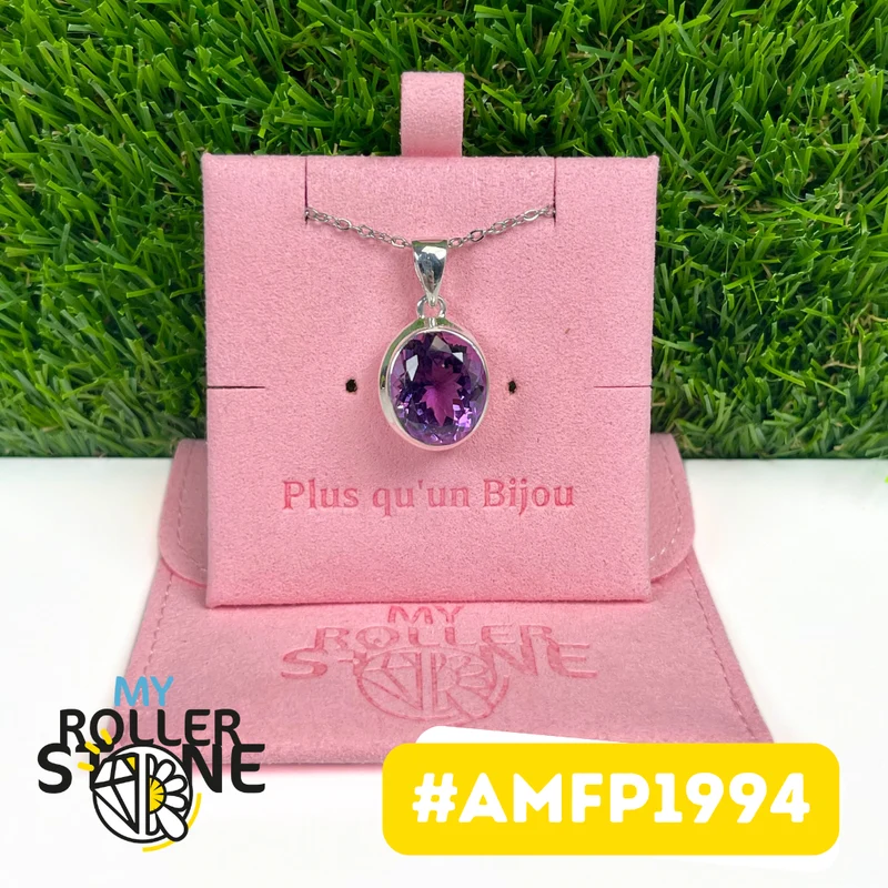 Facettierter Amethyst-Anhänger aus 925er Sterlingsilber #AMFP1994