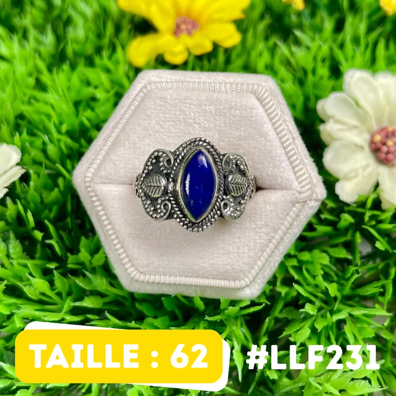 Ring aus 925er Sterlingsilber mit Lapislazuli #LLF231