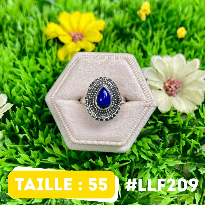 Ring aus 925er Sterlingsilber mit Lapislazuli #LLF209
