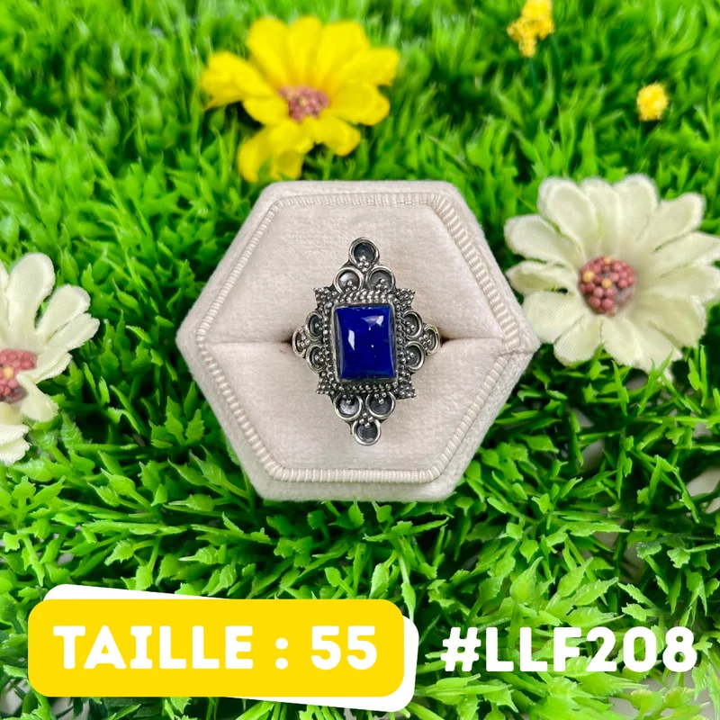 Ring aus 925er Sterlingsilber mit Lapislazuli #LLF208