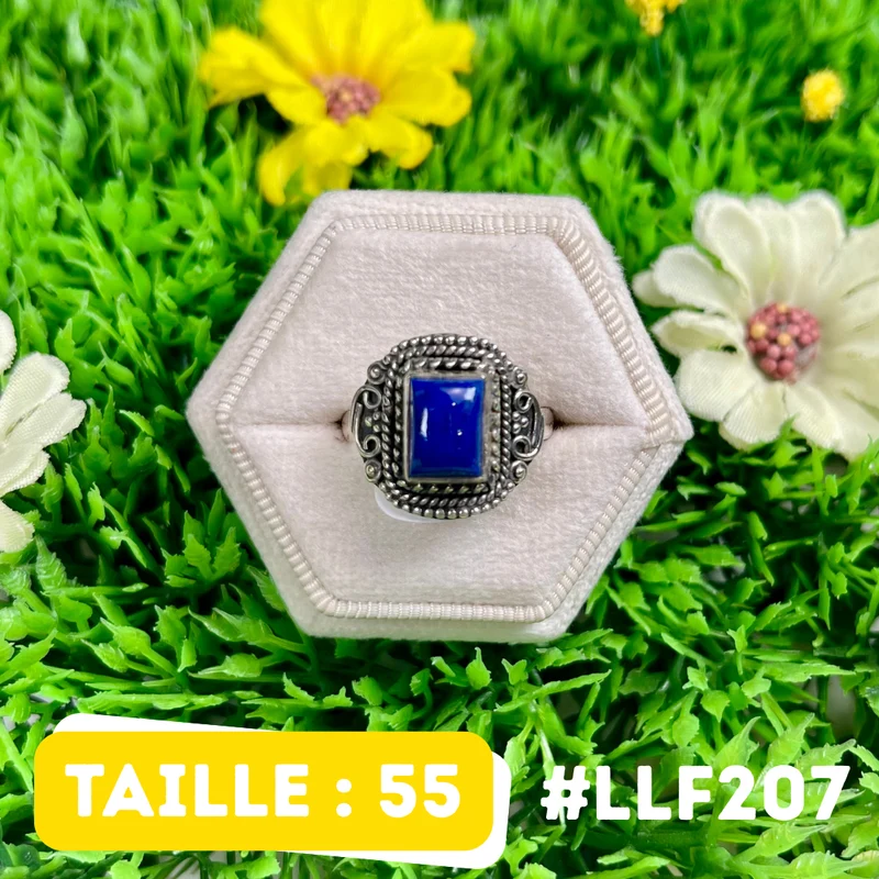 Ring aus 925er Sterlingsilber mit Lapislazuli #LLF207