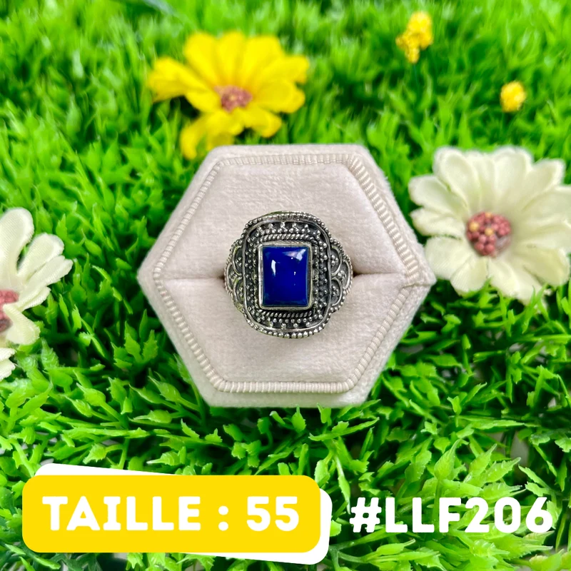 Ring aus 925er Sterlingsilber mit Lapislazuli #LLF206