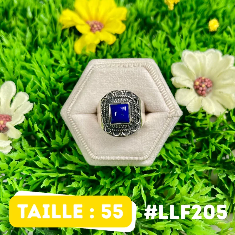 Ring aus 925er Sterlingsilber mit Lapislazuli #LLF205