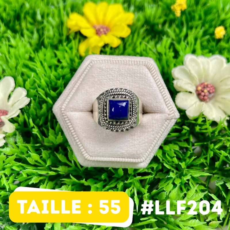 Ring aus 925er Sterlingsilber mit Lapislazuli #LLF204